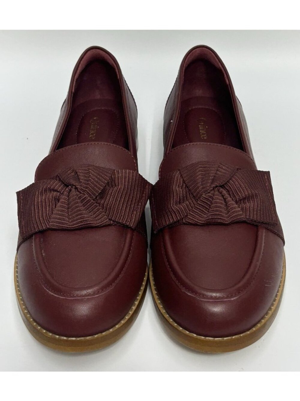 Quince Wine Red Ribbon-Trim Loafers - Picture 4 of 9